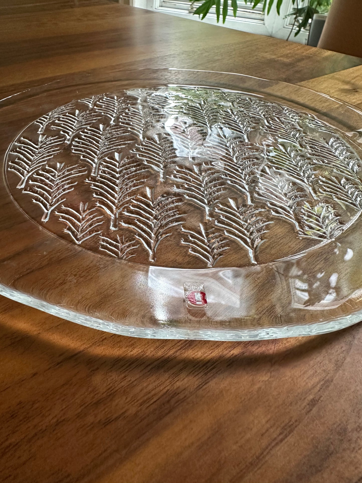 Vintage Iittala glass serving plate