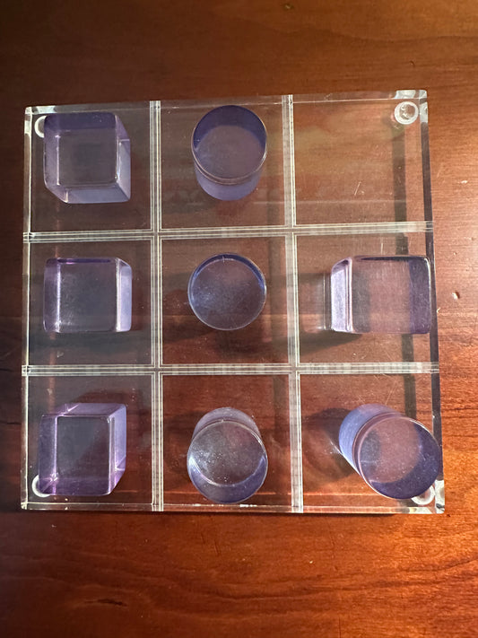 Vintage 1980s lucite checkers set