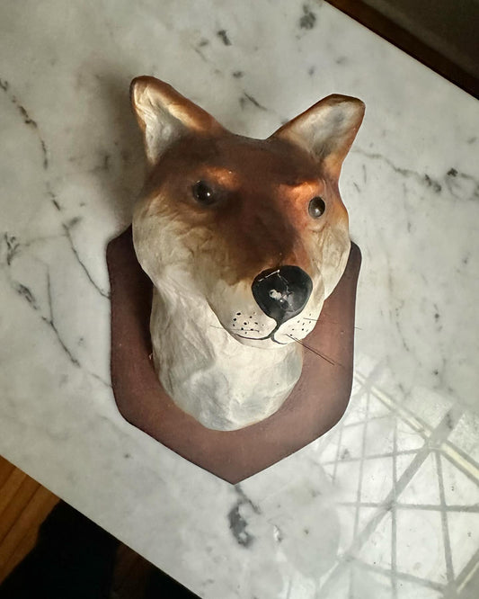 Paper mache fox mount from John Derian