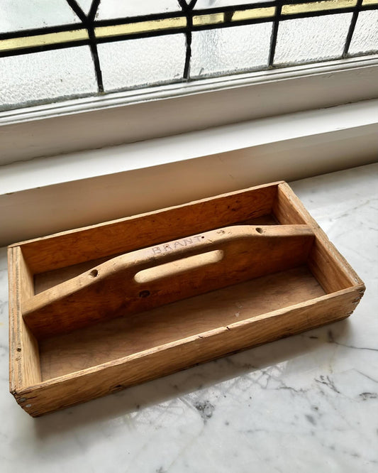 Antique tool box, a rather petite one at about 15” x 8”