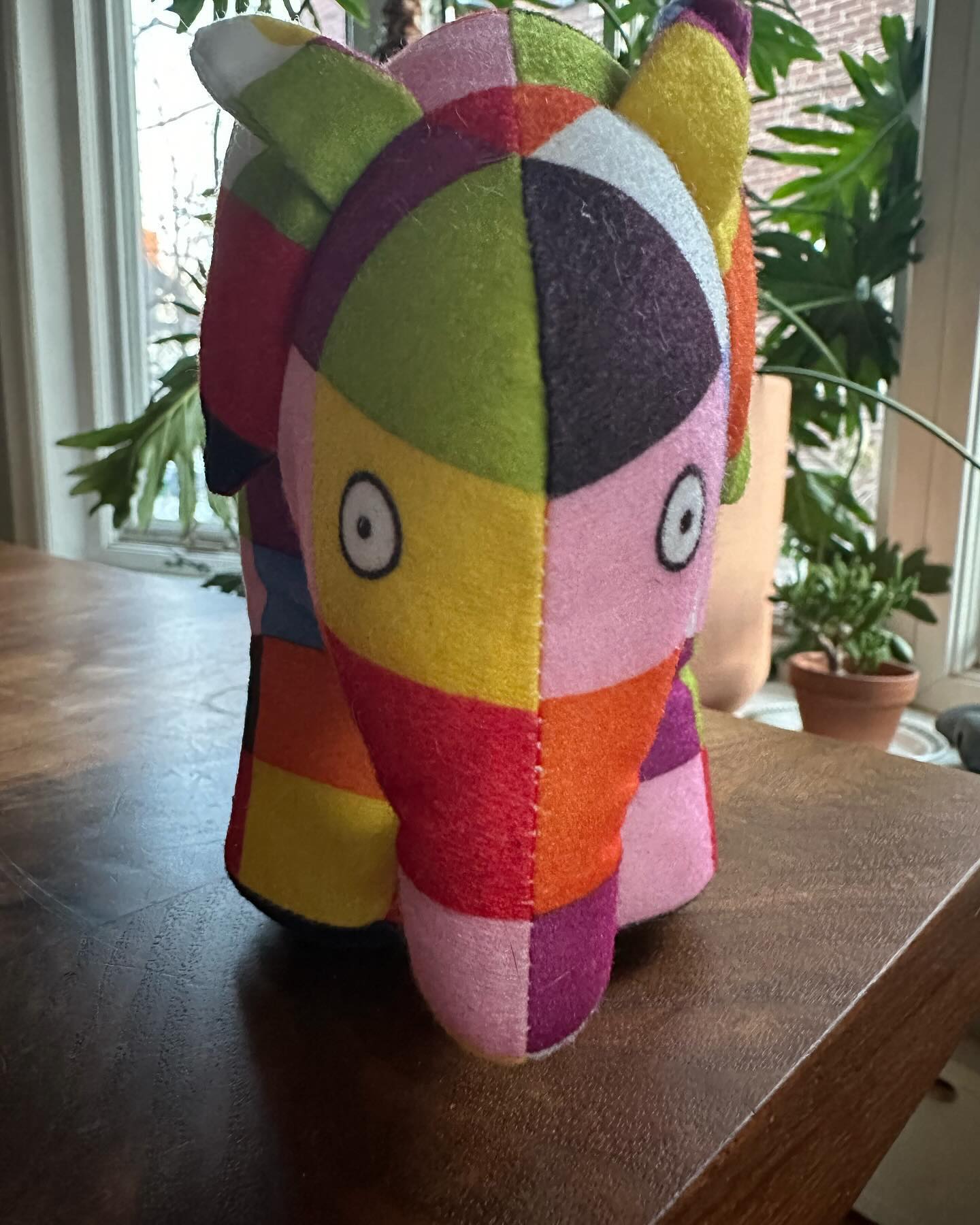 Vintage stuffed Elmer, a British legend