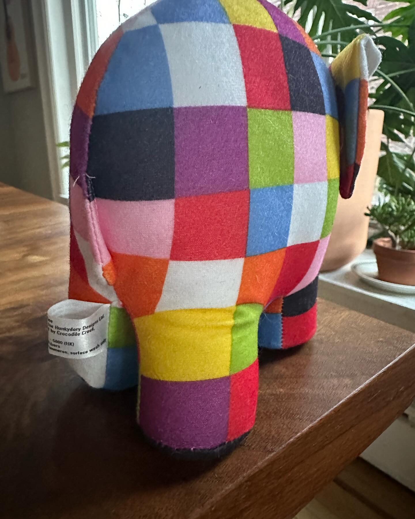 Vintage stuffed Elmer, a British legend