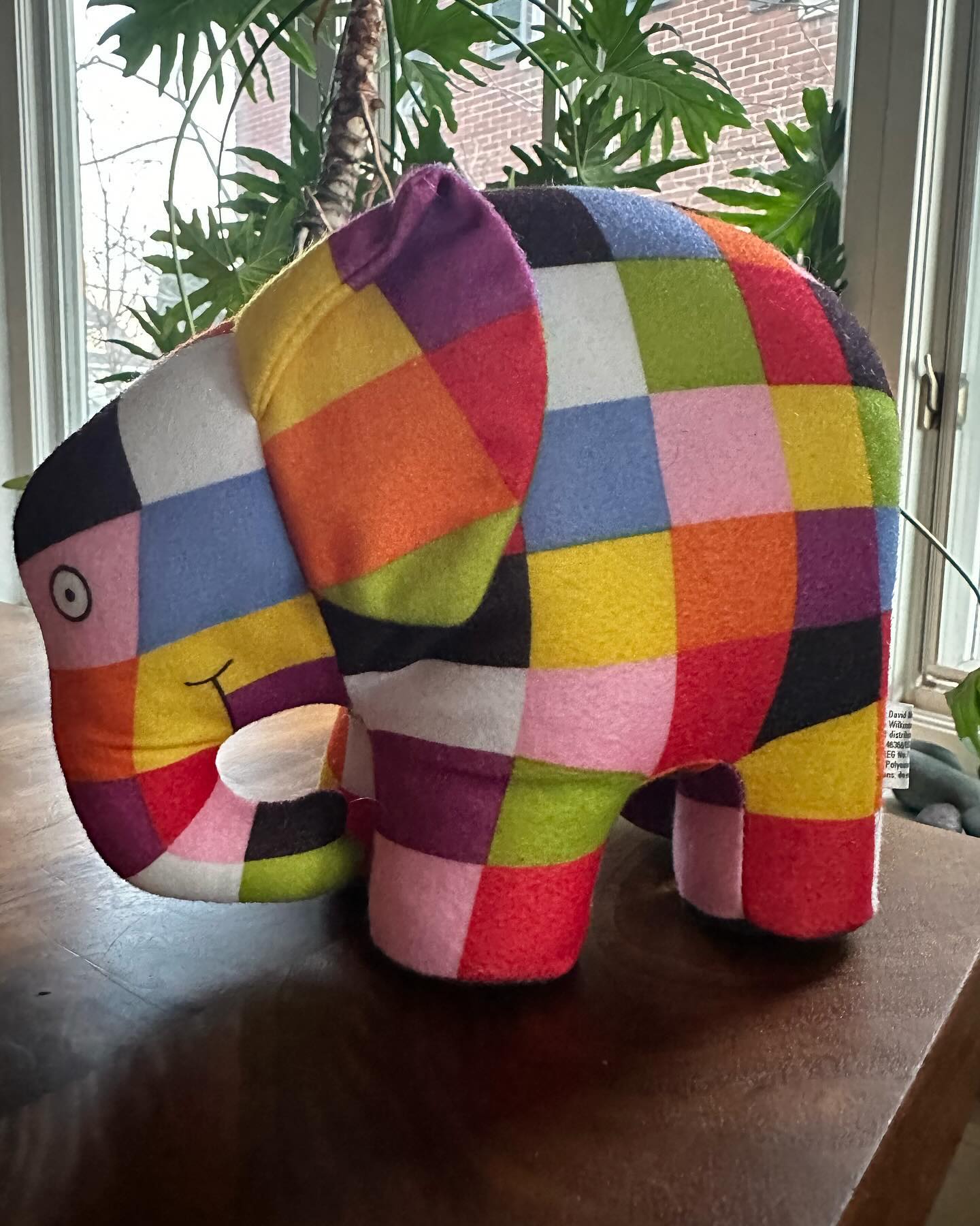 Vintage stuffed Elmer, a British legend